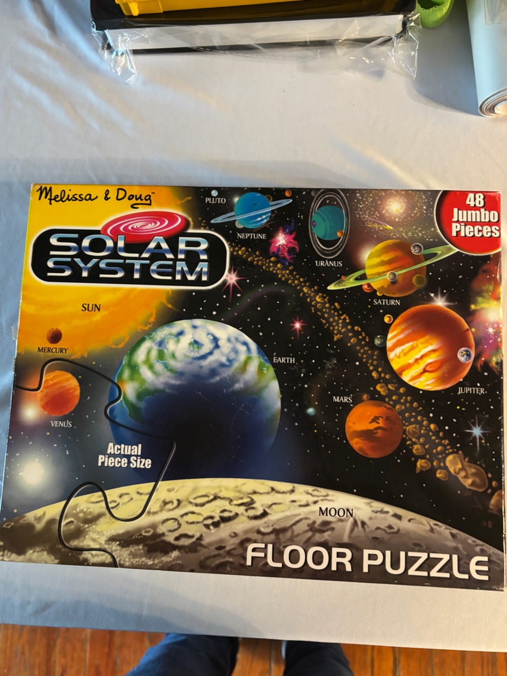Melissa & Doug Solar System Puzzle - Blue Green Black Yellow Orange